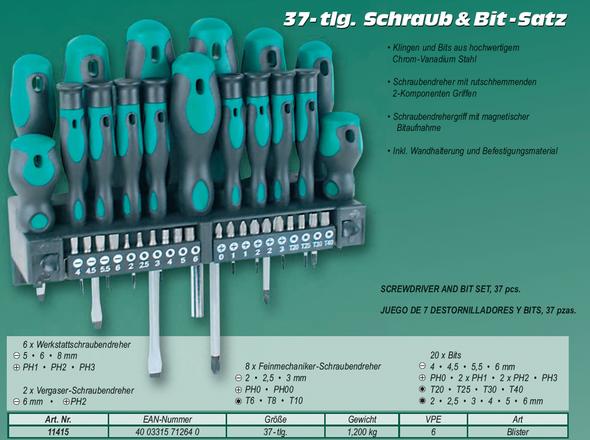 Tools24 -Kruvikeerajate komplekt seinakinnitusega, Mannesmann, M11415-2