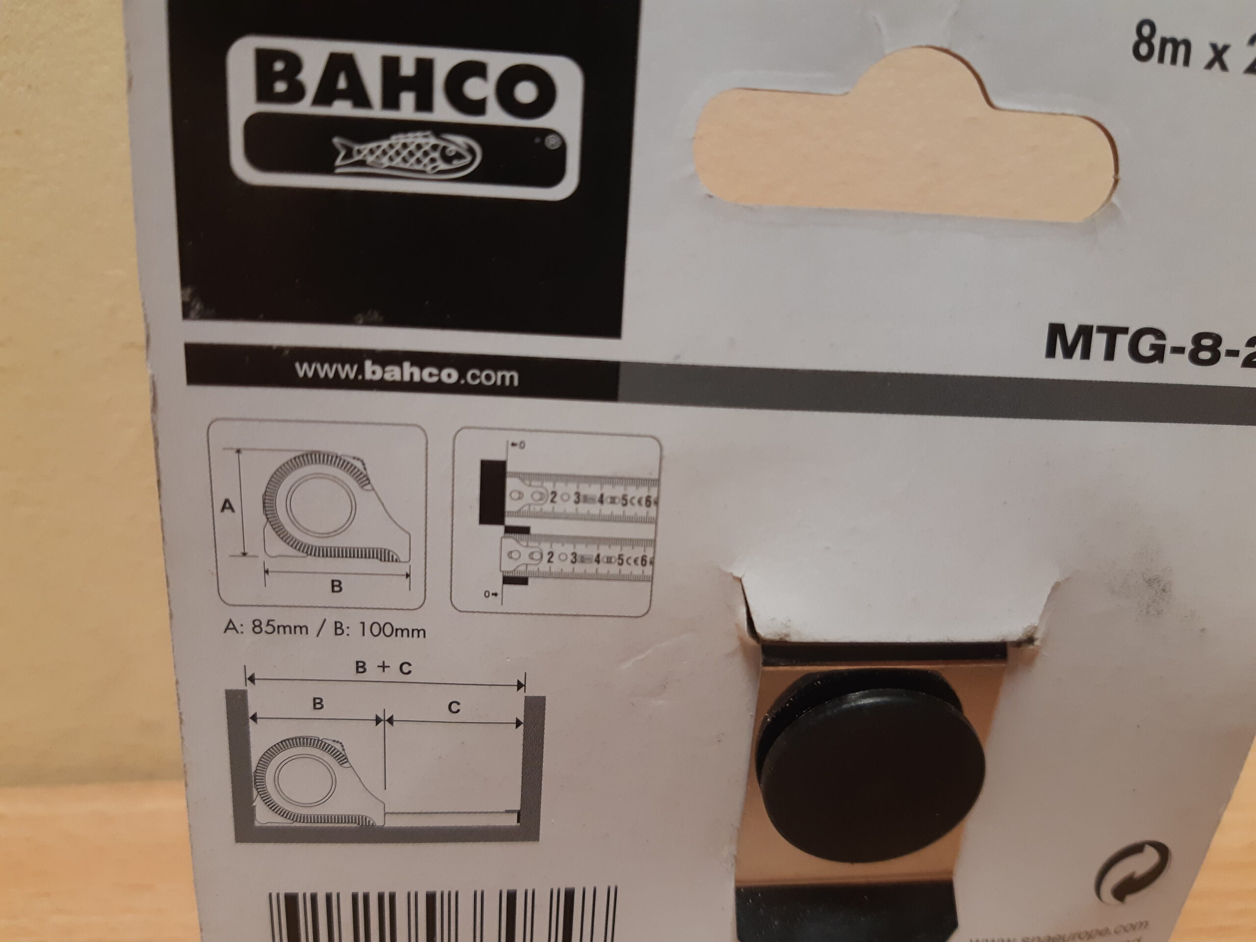 Tools24 - mõõdulint Bahco 8m - MTG-8-25-2